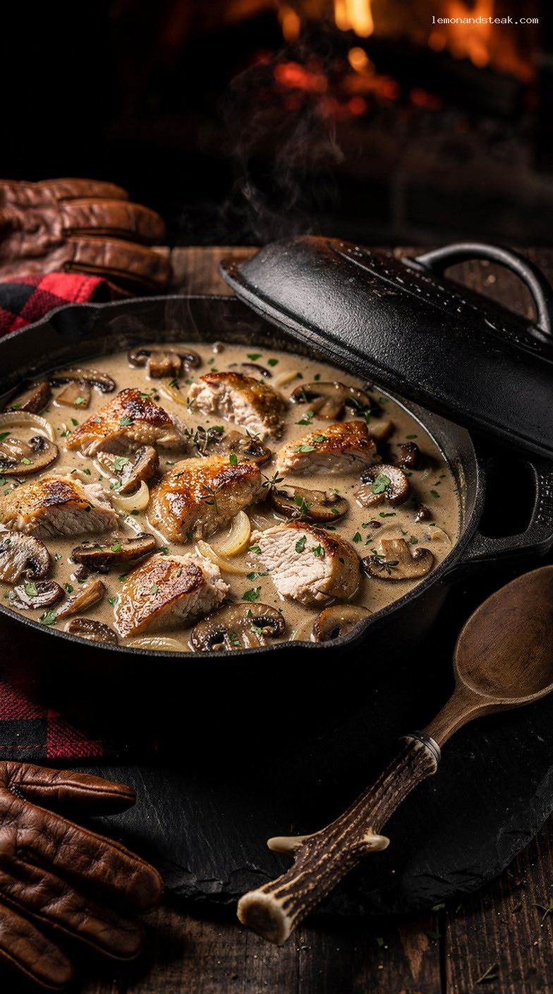 Creamy Turkey and Mushroom Stew with Herbs