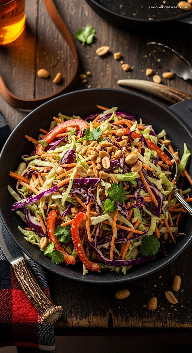 Crisp Peanut-Lime Slaw with Cabbage and Carrots