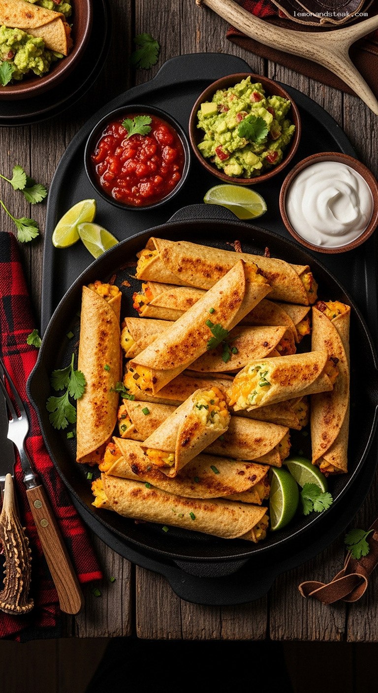 Crispy Baked Potato and Cheese Taquitos