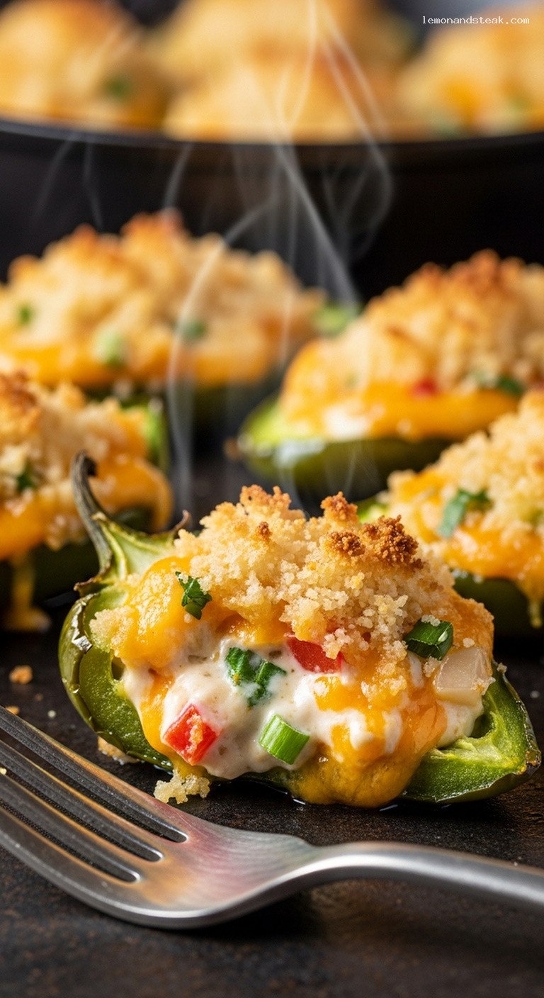 Crispy Cheesy Baked Jalapeño Boats – Closeup