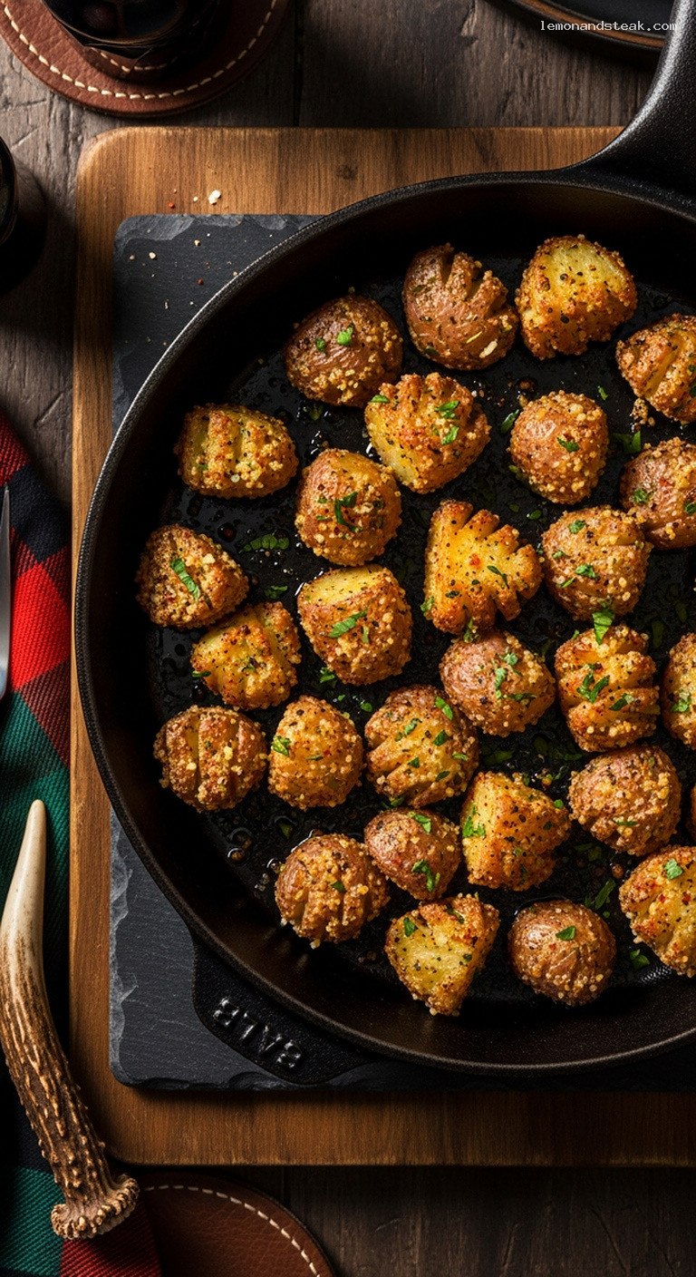 Crispy Garlic Parmesan Roasted Potato Bites