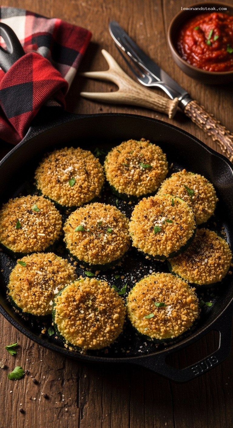 Crispy Herb-Breadcrumb Baked Zucchini Rounds