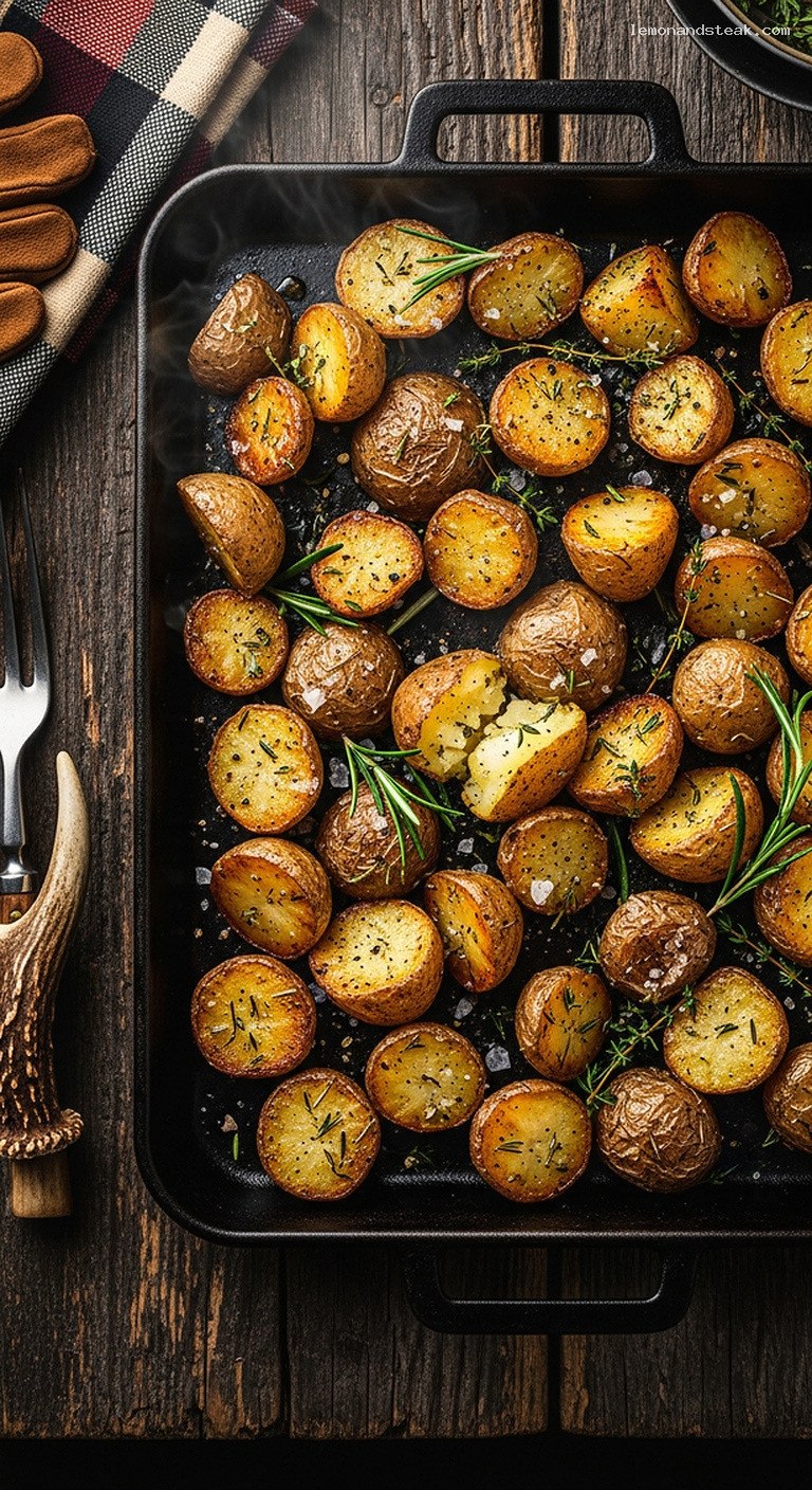 Crispy Herb Roasted Potatoes With Rosemary and Thyme