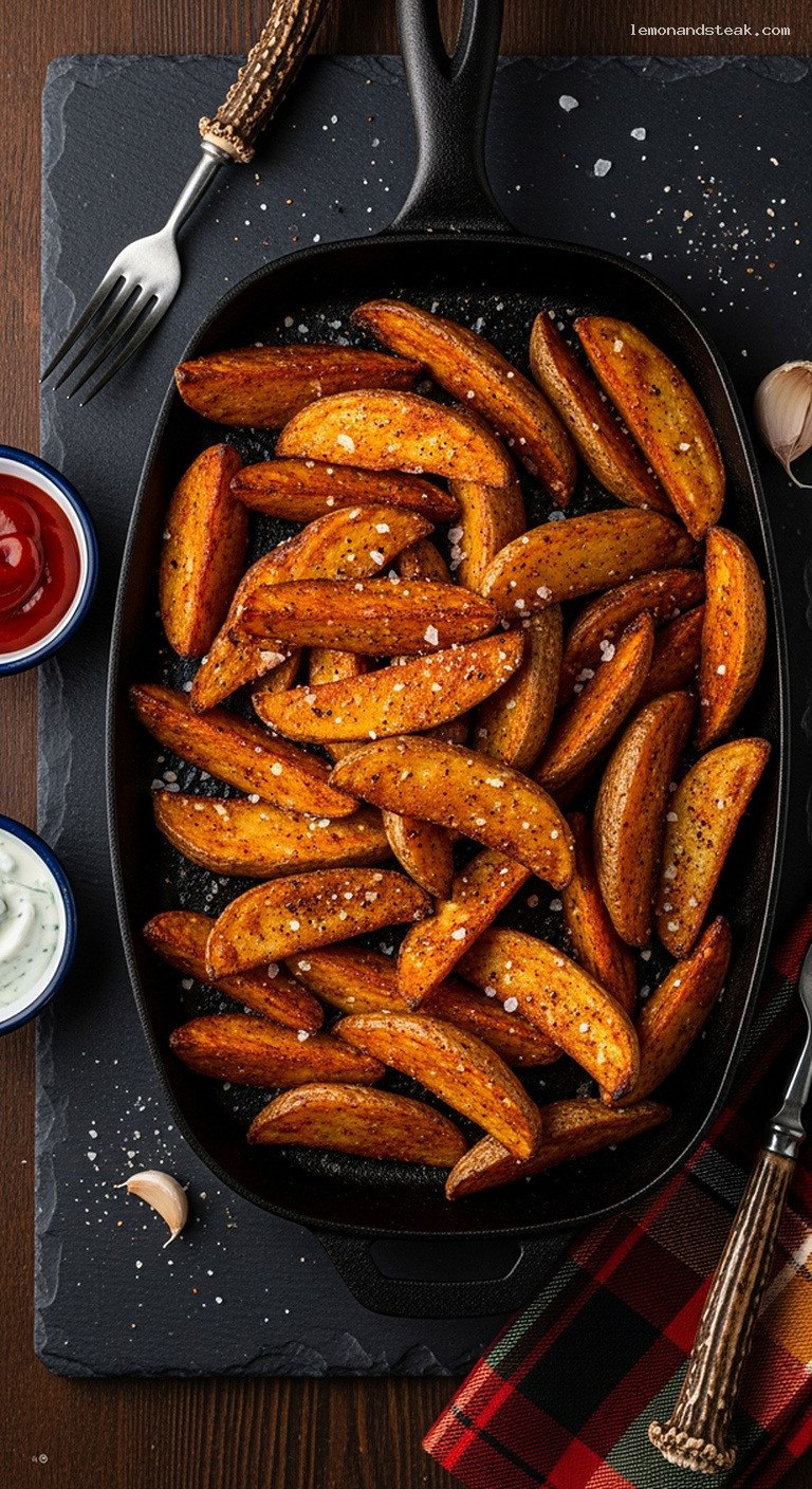 Crispy Paprika Garlic Oven-Baked Potato Wedges