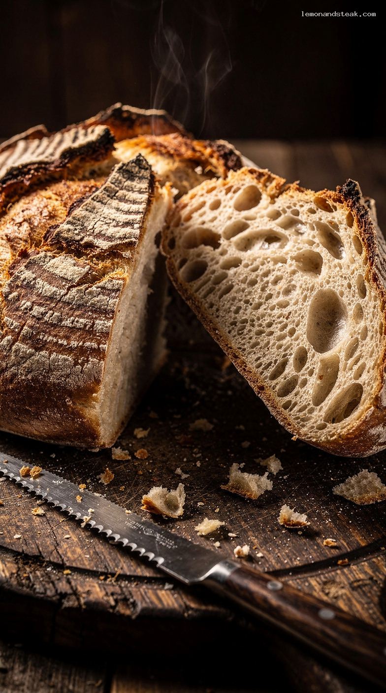 Crusty Overnight No-Knead Artisan Bread Recipe – Closeup