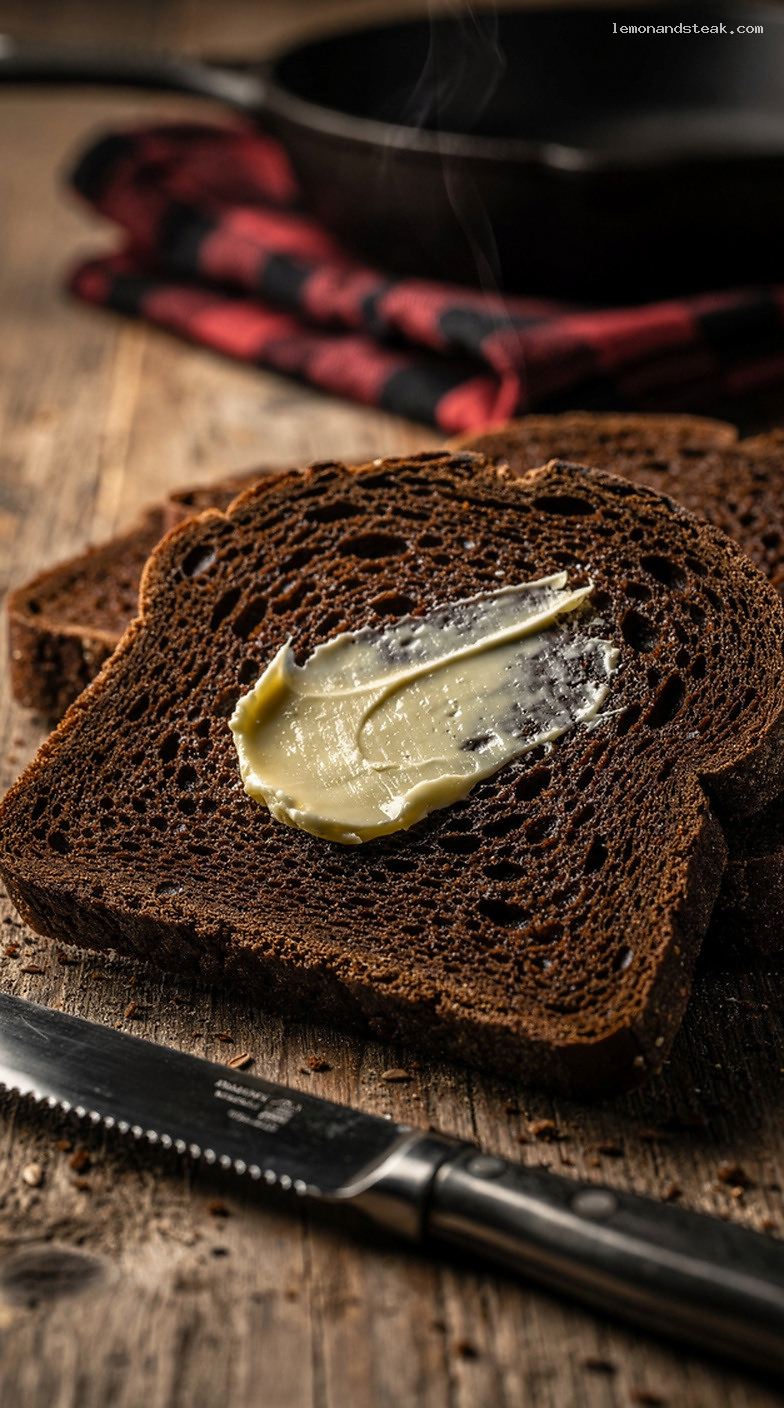 Dark Molasses Pumpernickel Rye Bread Recipe – Closeup