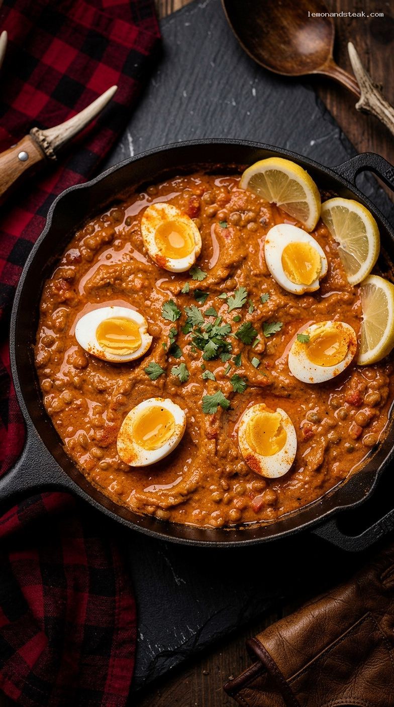 Egg and Lentil Curry With Hard-Boiled Eggs