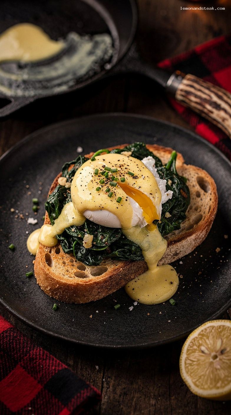 Eggs Florentine With Poached Eggs, Spinach, and Hollandaise