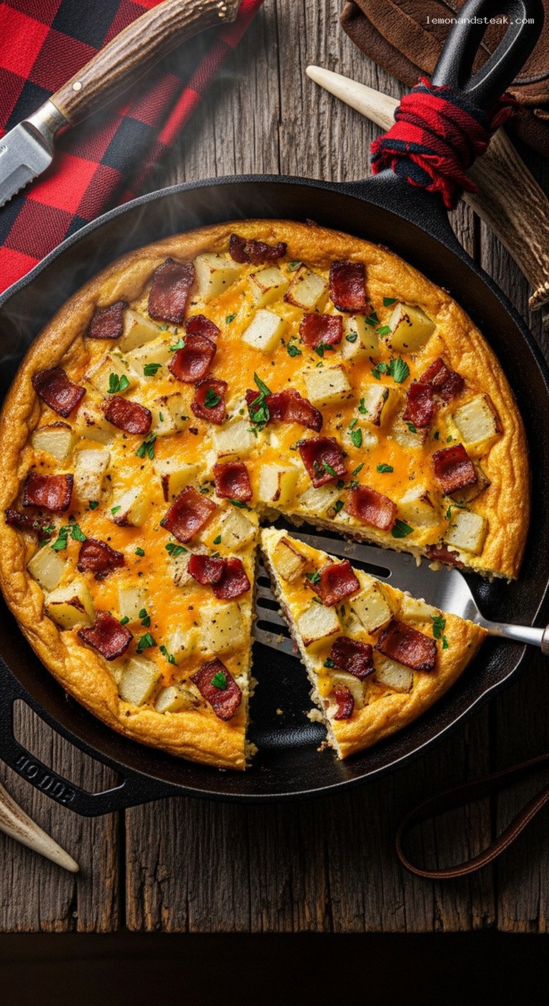 Fluffy Potato and Bacon Frittata Bake