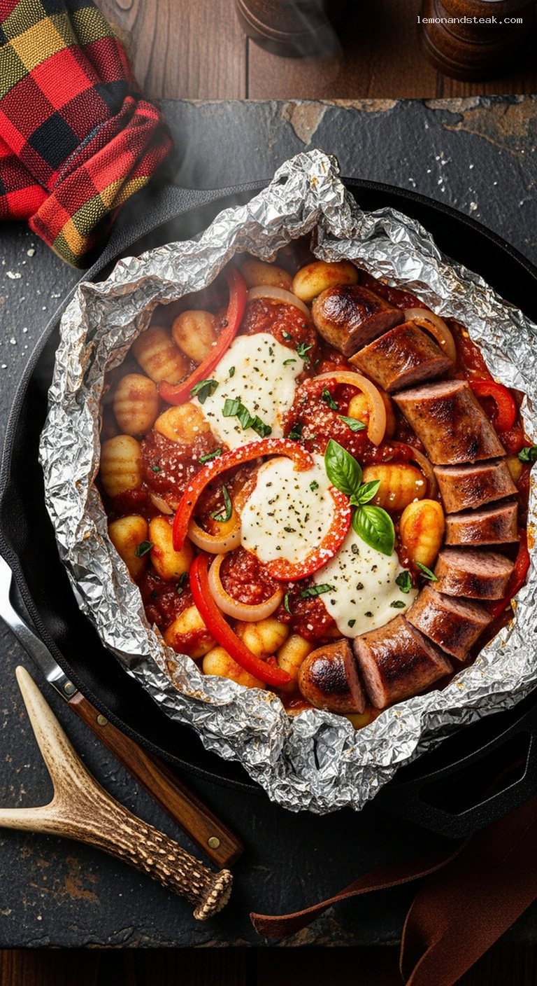 Foil-Wrapped Italian Sausage and Gnocchi Marinara Packets