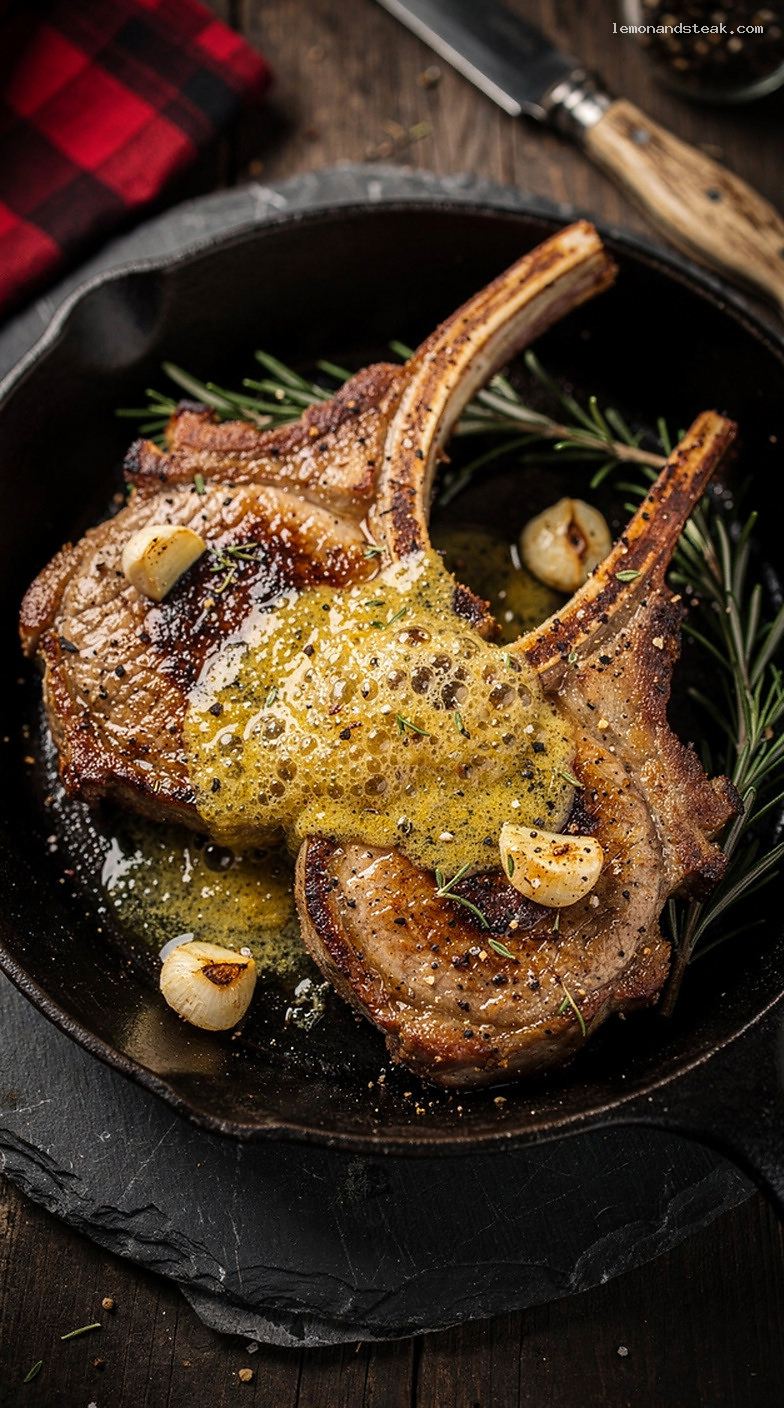 Garlic Butter Basted Pan-Seared Pork Chops