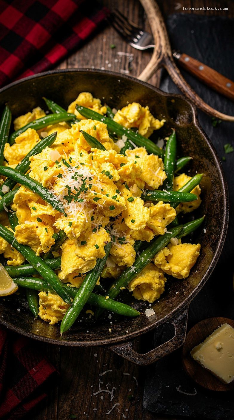 Garlic Green Bean and Scrambled Egg Sauté