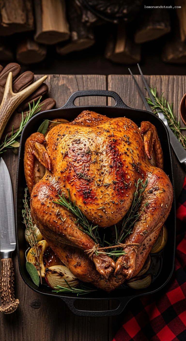 Garlic-Herb Biscuit Rubbed Roast Turkey