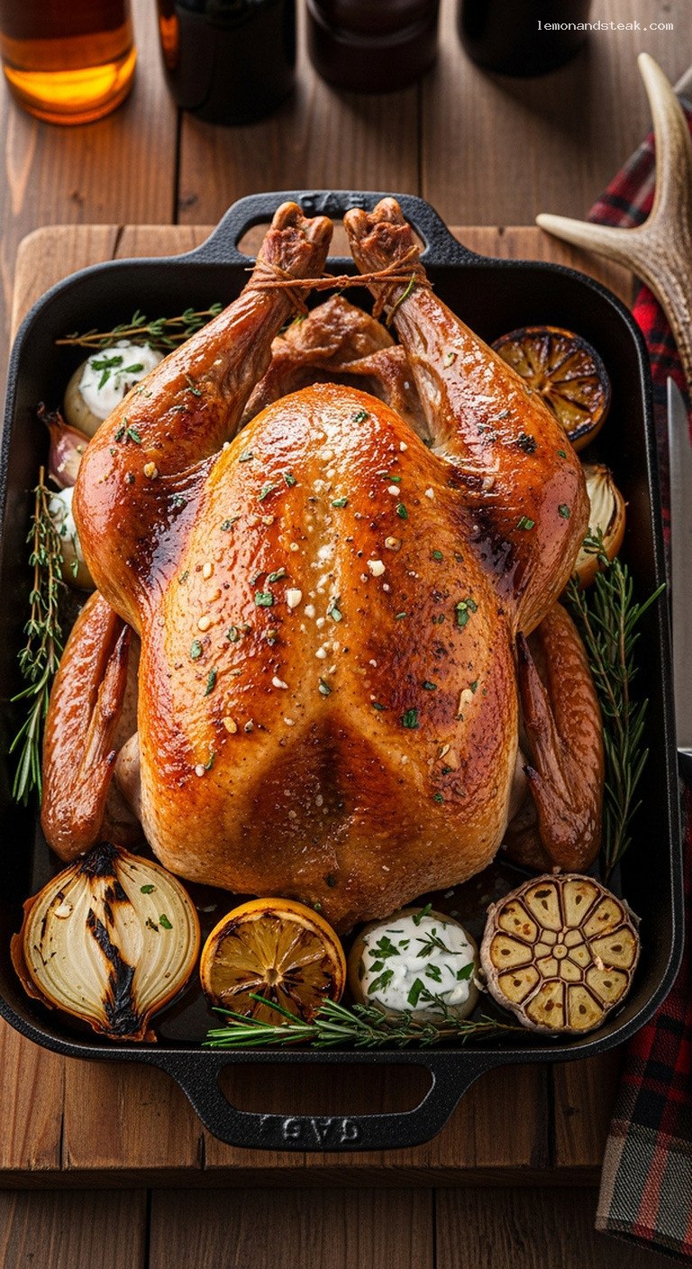 Garlic Herb Yogurt Roast Turkey for Ultra-Moist Meat