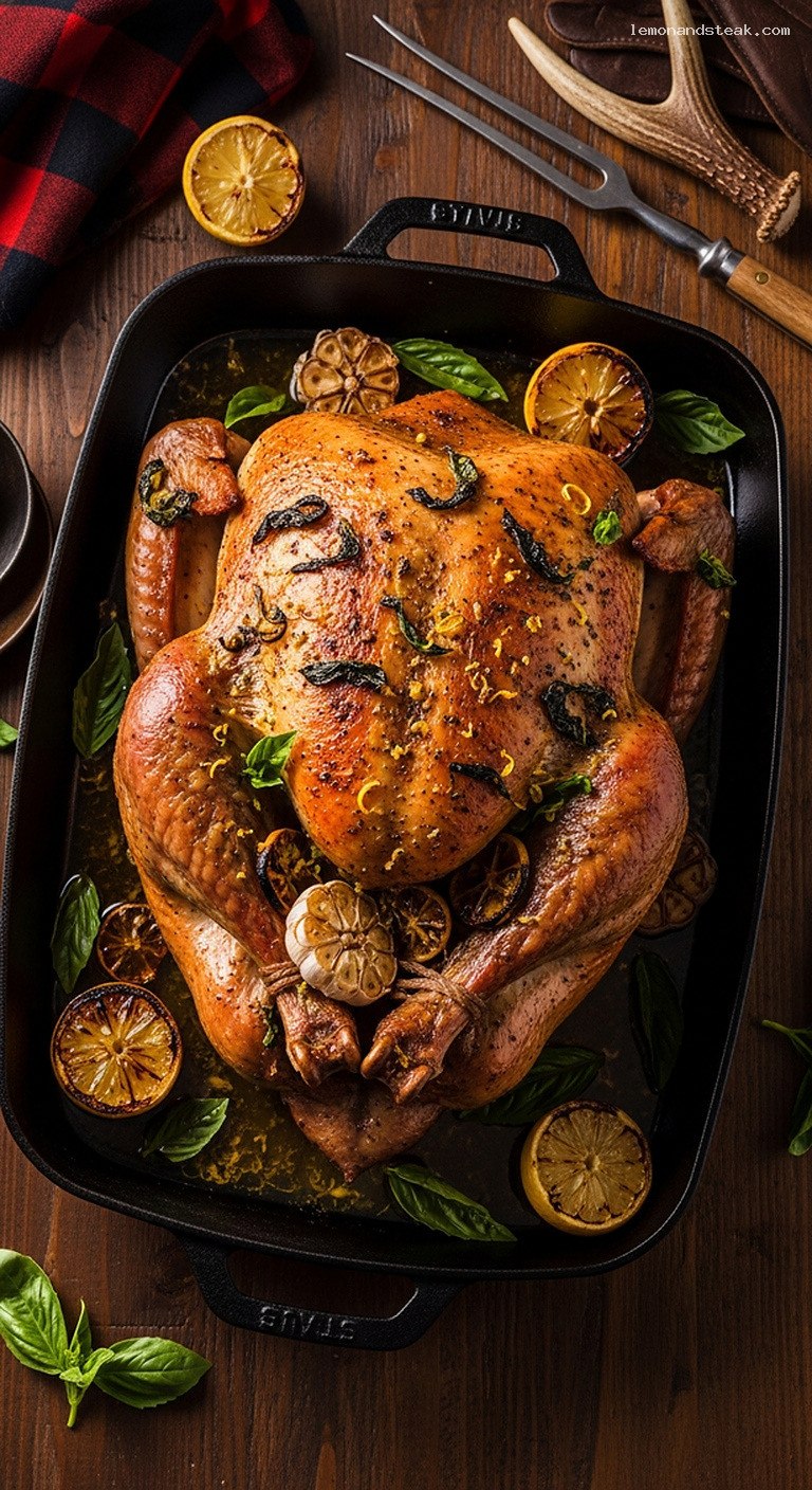 Garlic Lemon Basil Homestyle Roast Turkey