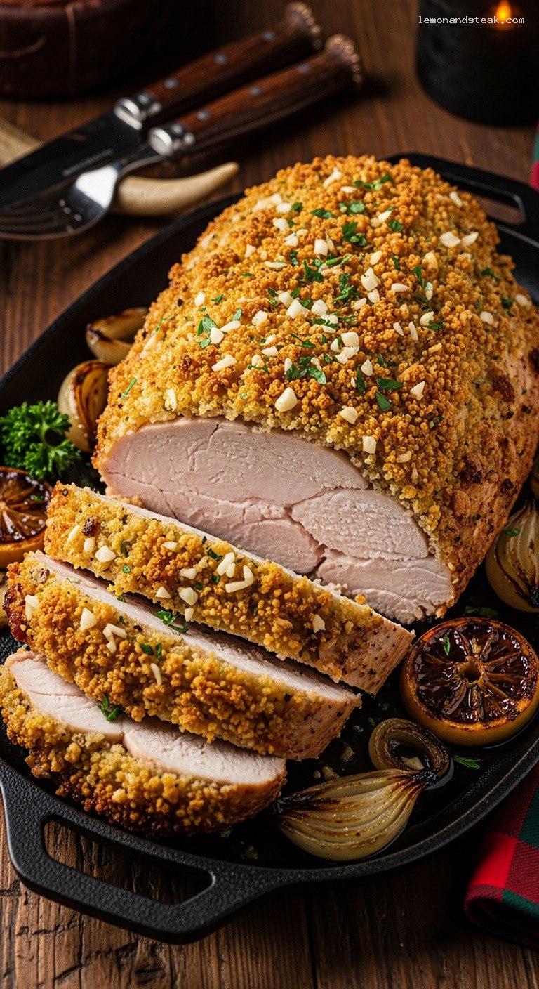 Garlic Parmesan Crusted Turkey With Crispy Italian Flair