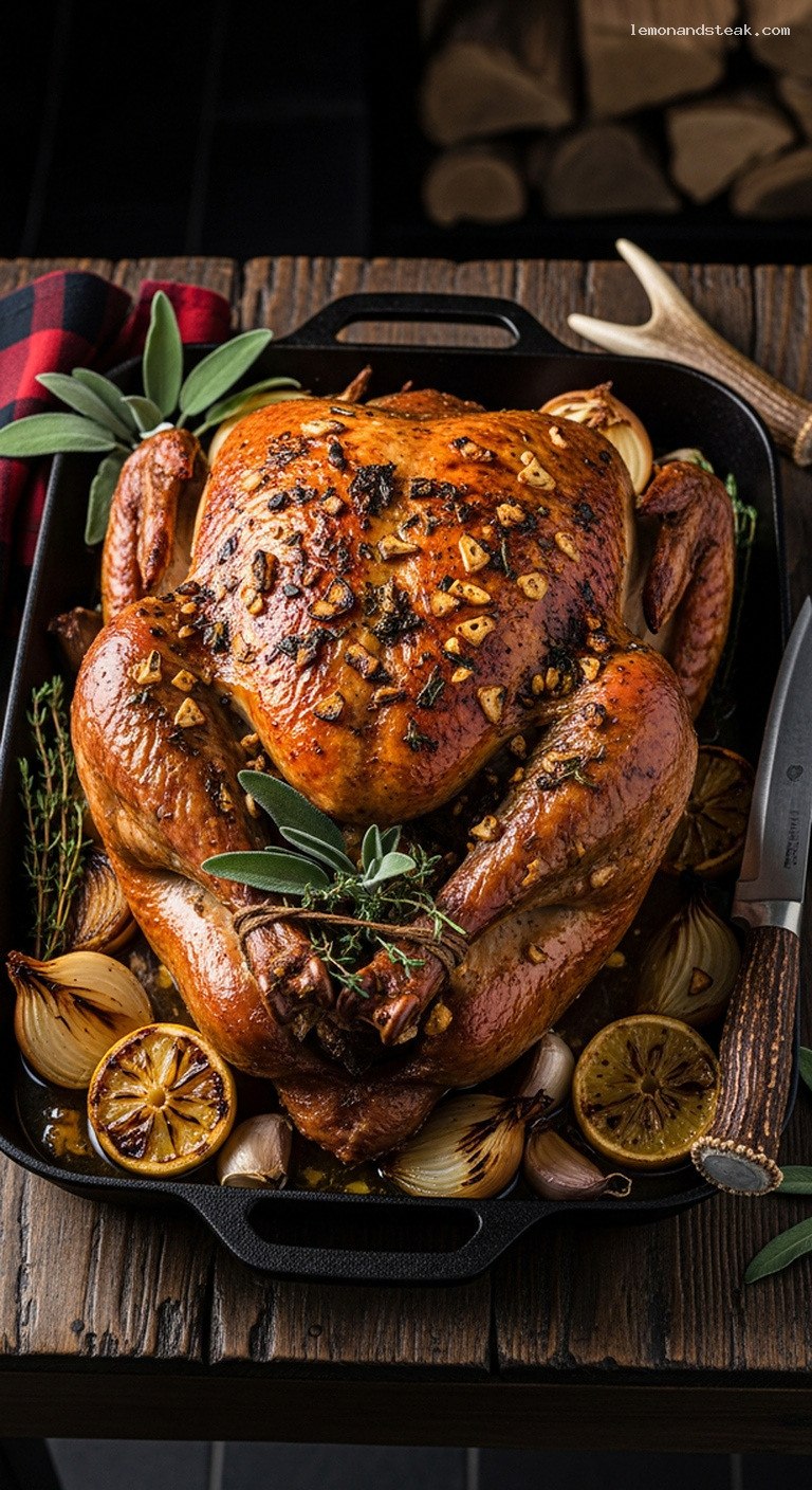 Garlic-Sage Roast Turkey with Subtle Soy Umami
