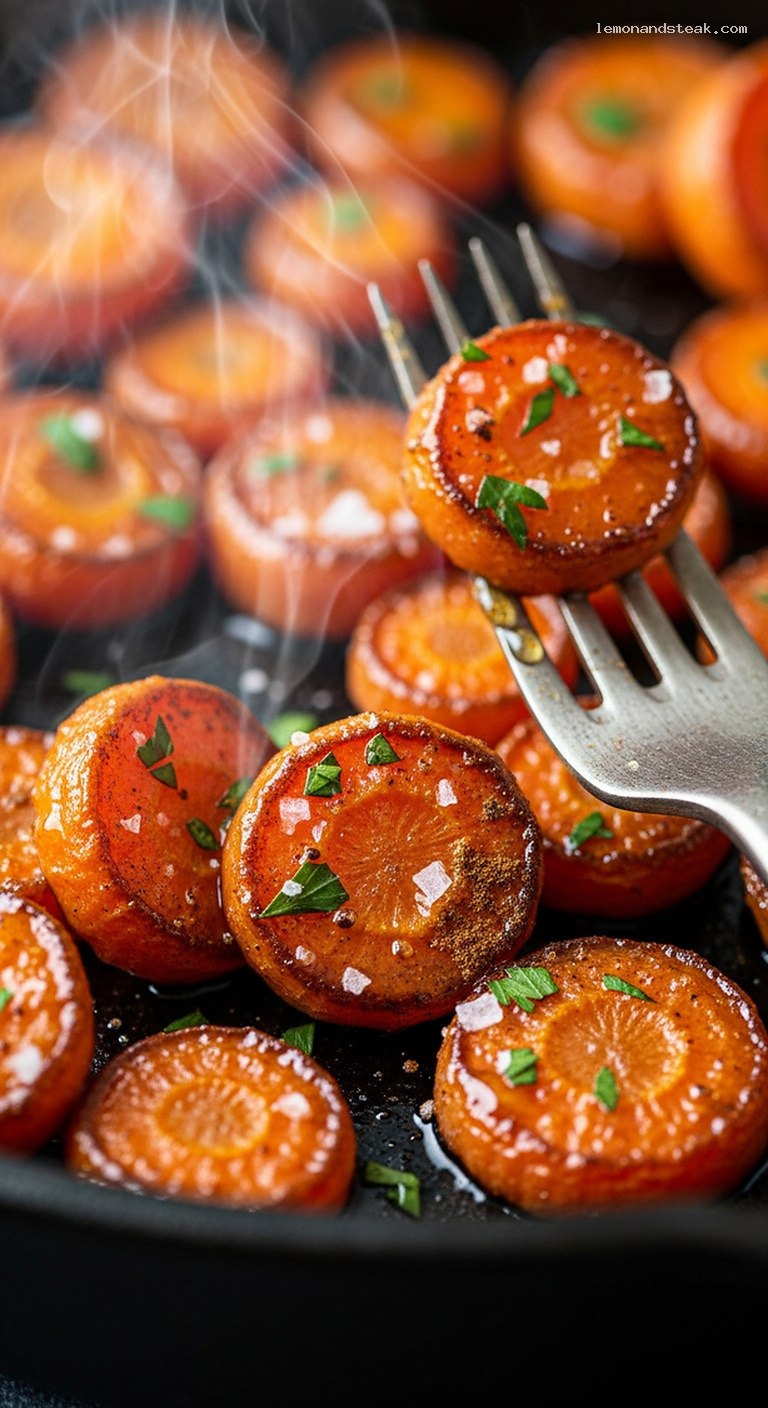 Glazed Cinnamon Honey Roasted Carrot Bites – Closeup