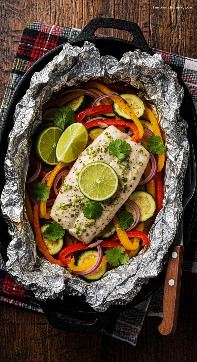 Grilled Mahi-Mahi Foil Packets with Lime and Cilantro