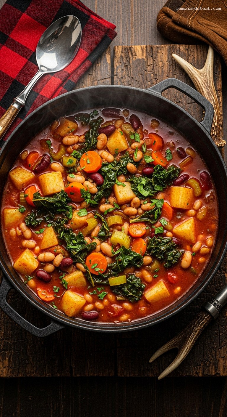 Hearty Potato and Bean Stew with Tomatoes and Herbs