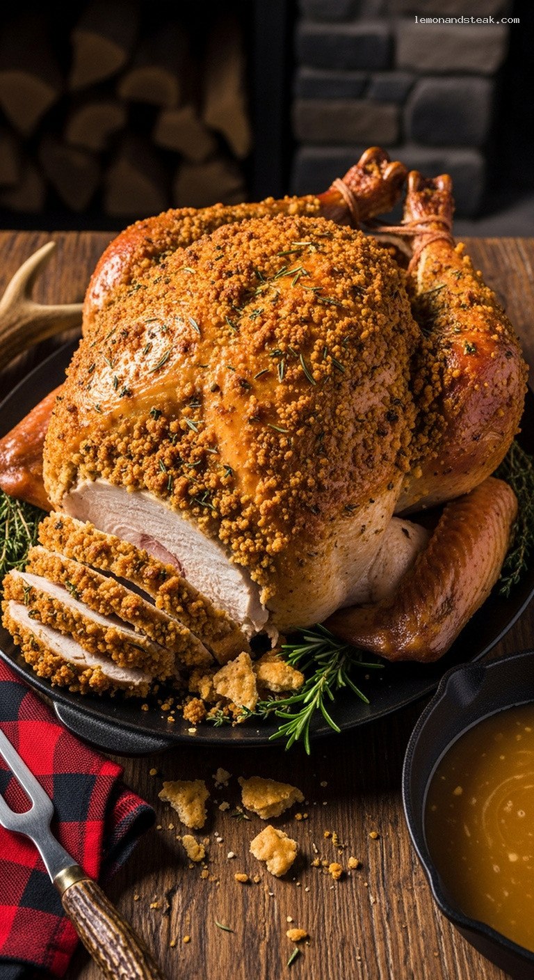 Herb-Crusted Turkey with Buttery Cracker Coating