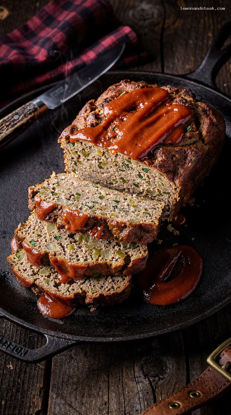 Homestyle Beef and Leek Meatloaf With Tomato Glaze