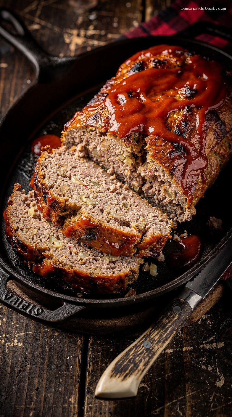 Homestyle Beef and Pork Meatloaf With Mustard-Ketchup Glaze