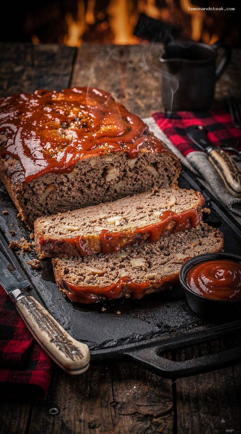 Homestyle Beef and Sausage Meatloaf With Ketchup Glaze
