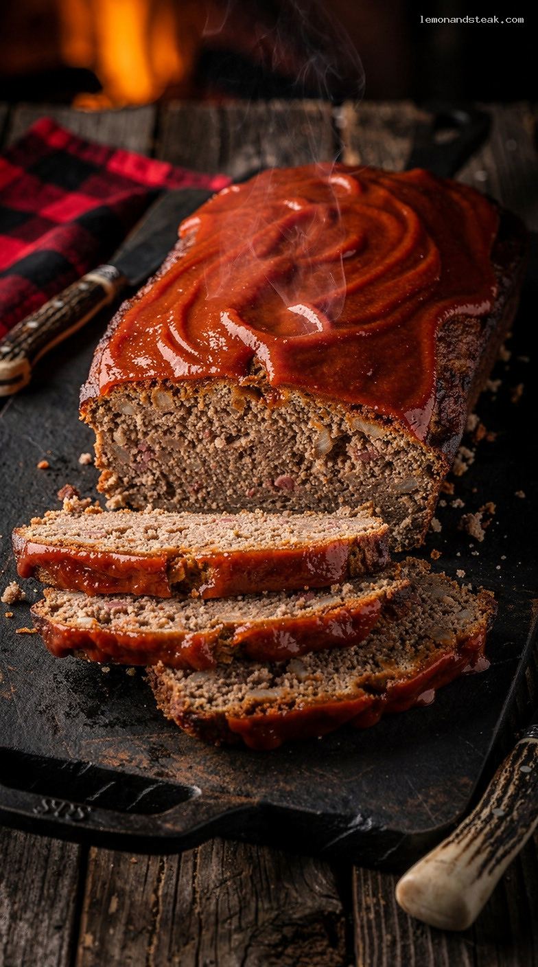 Homestyle Beef and Shallot Meatloaf with Tomato Glaze