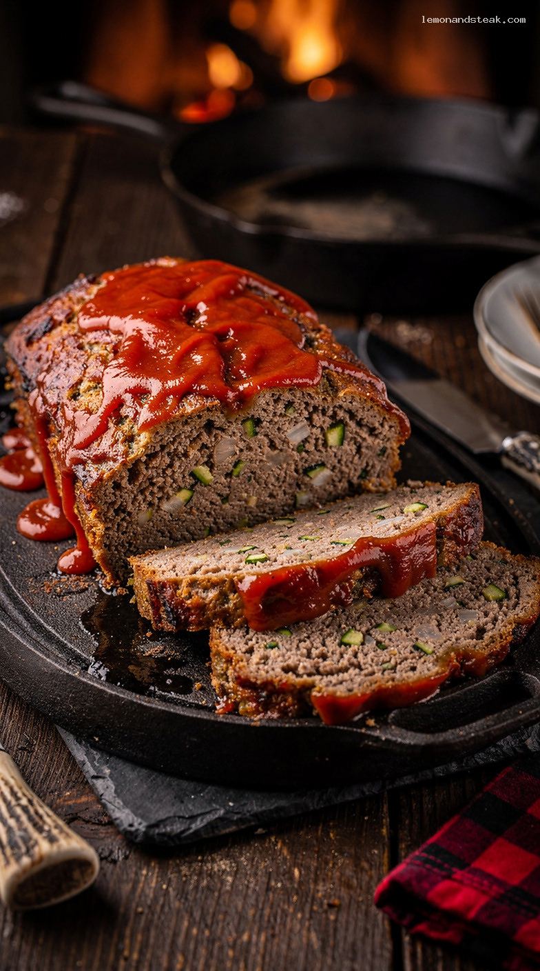 Homestyle Beef and Zucchini Meatloaf with Tomato Glaze