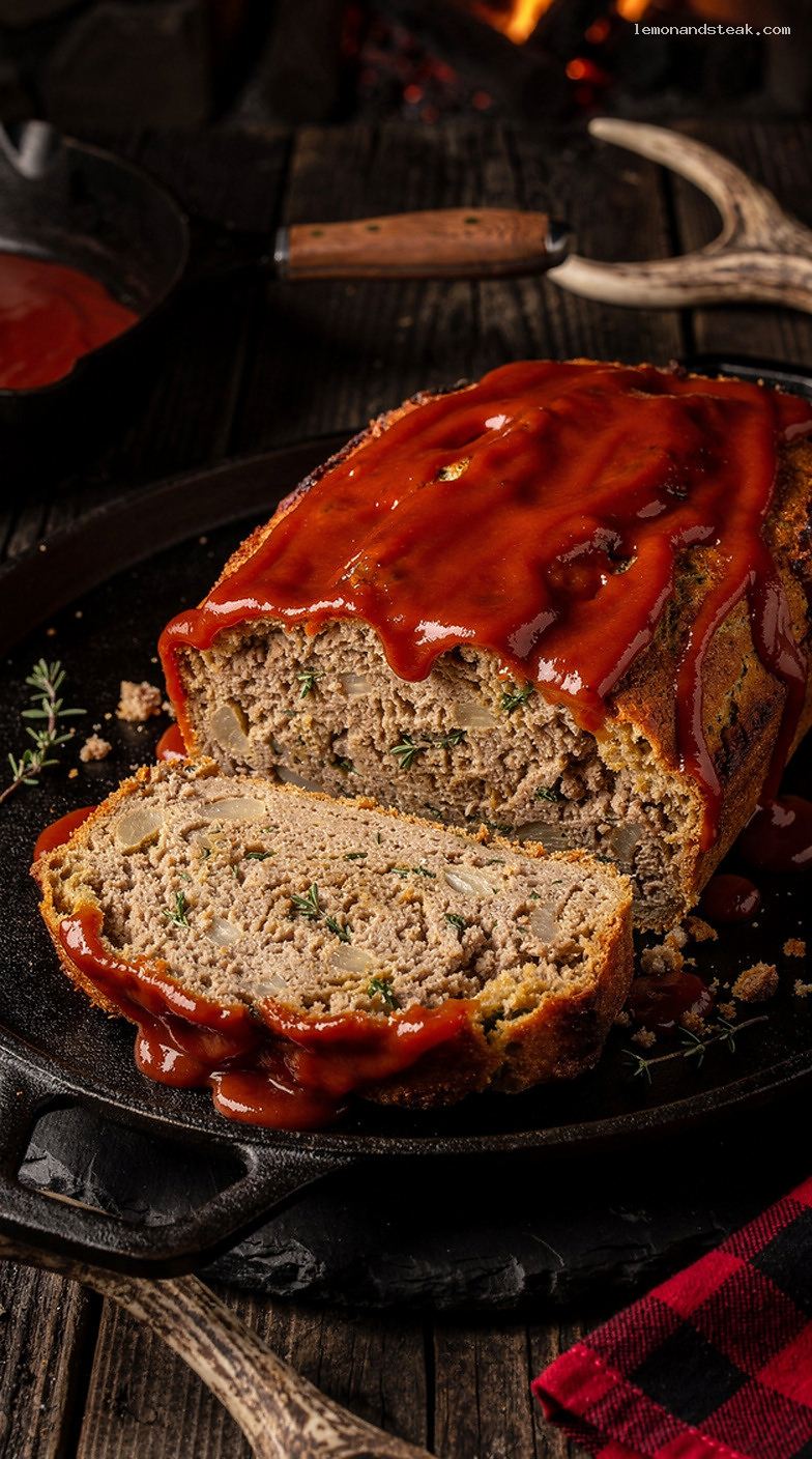 Homestyle Beef Meatloaf with Fresh Thyme and Tomato Topping