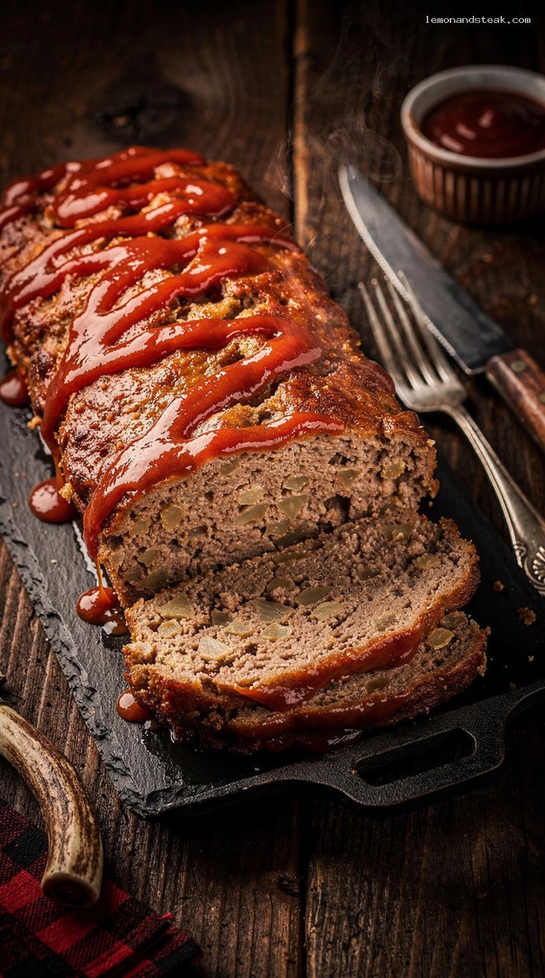 Homestyle Beef Meatloaf With Ritz Crackers and Ketchup Glaze