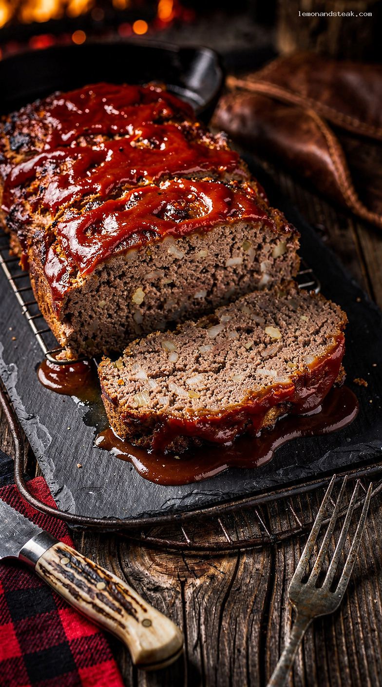 Homestyle Beef Meatloaf With Soy Sauce and Tomato Glaze