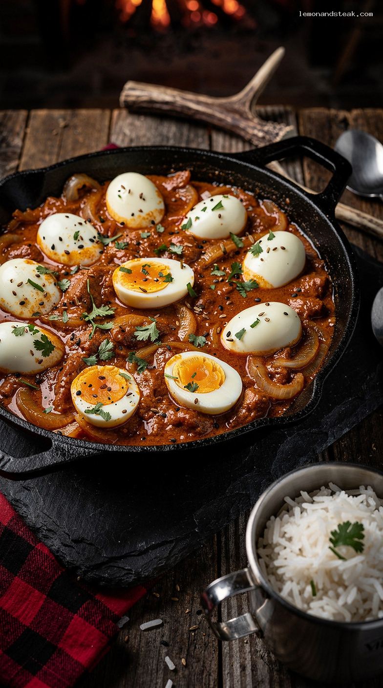 Homestyle Egg Curry in Spiced Tomato Onion Gravy