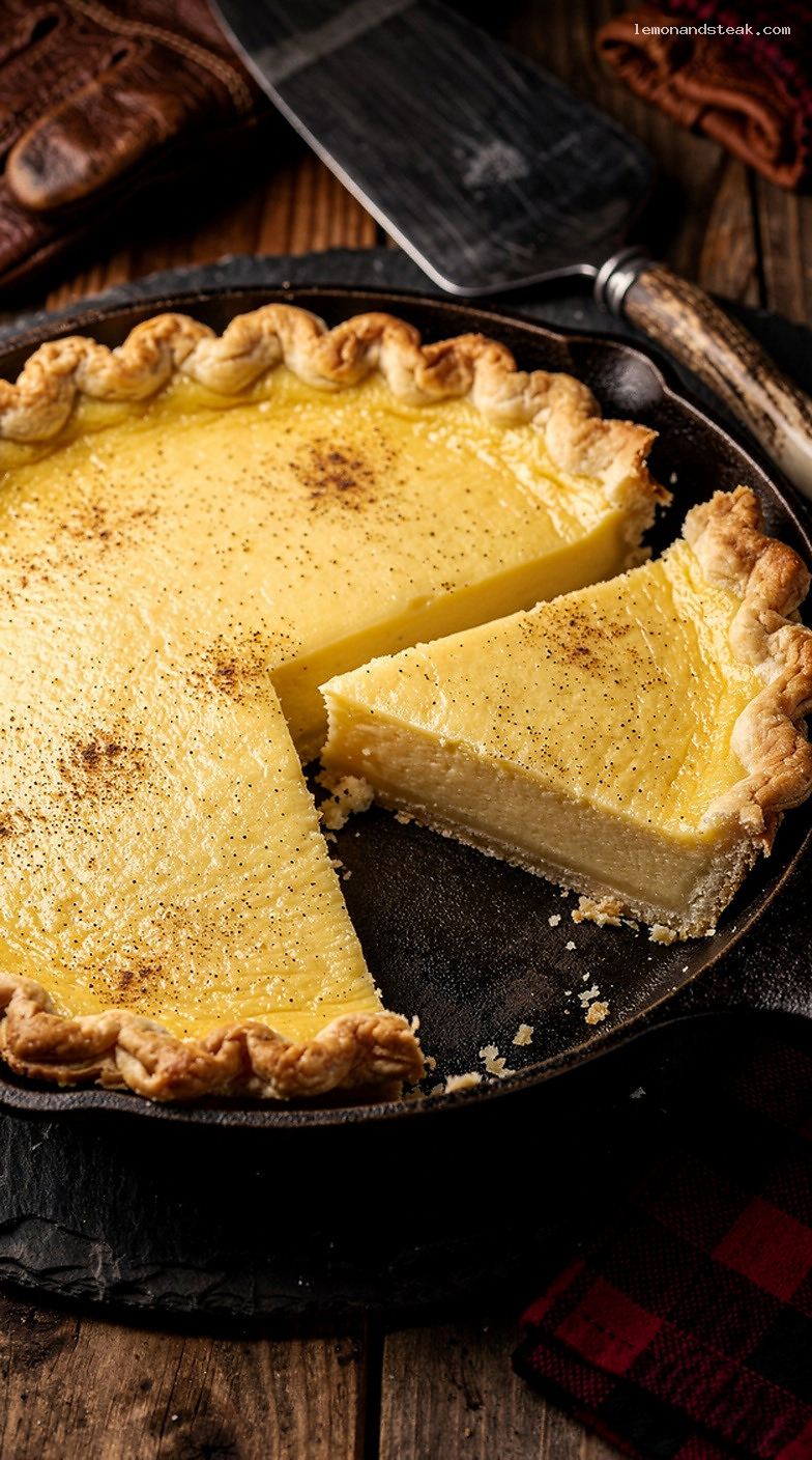 Homestyle Egg Custard Pie With Flaky Crust