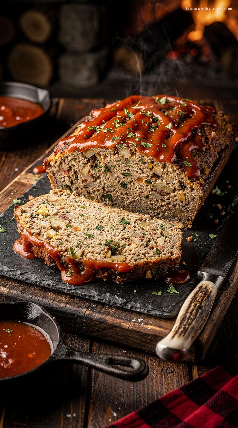 Homestyle Meatloaf with Italian Breadcrumbs and Tomato Glaze