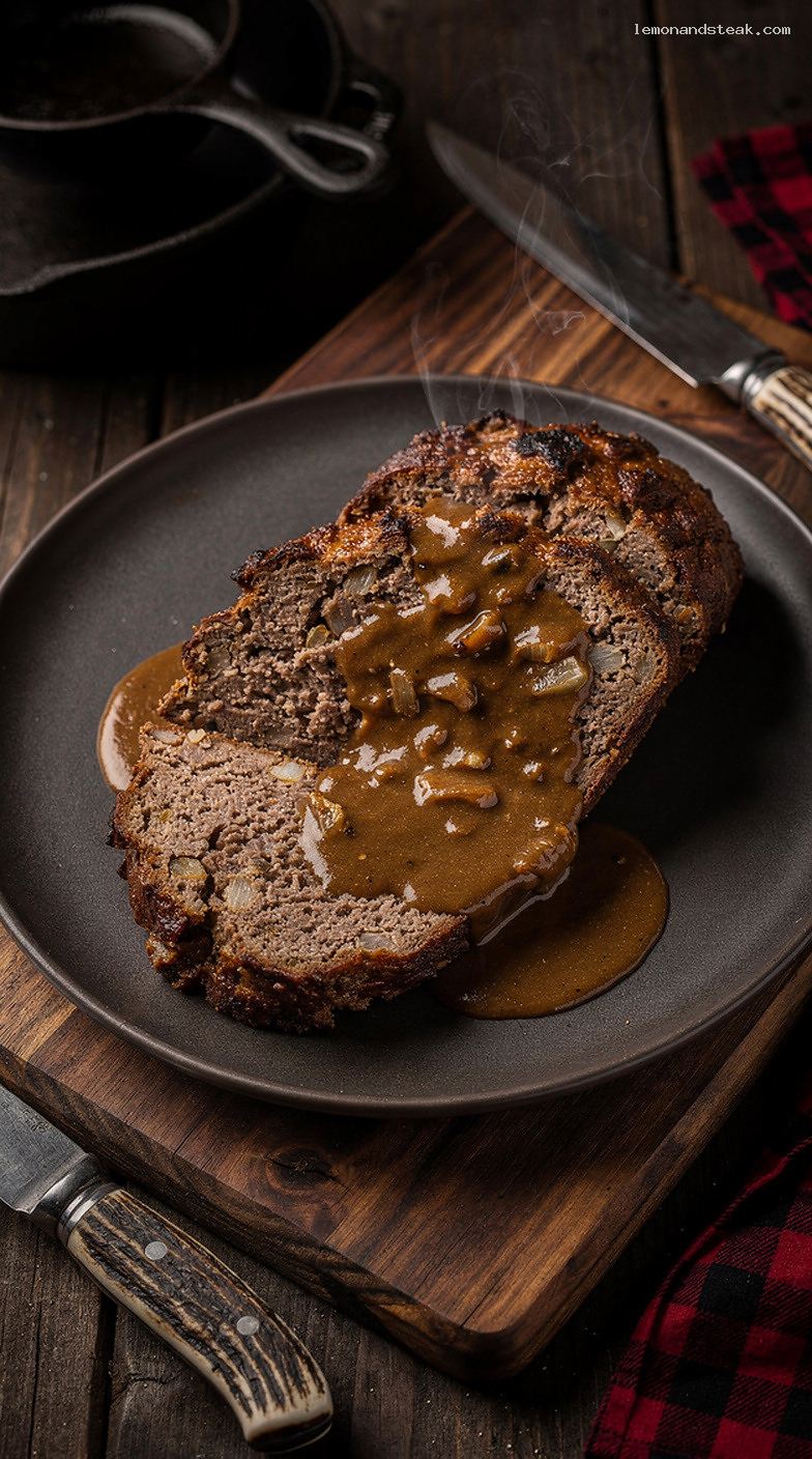 Homestyle Meatloaf with Savory Brown Gravy
