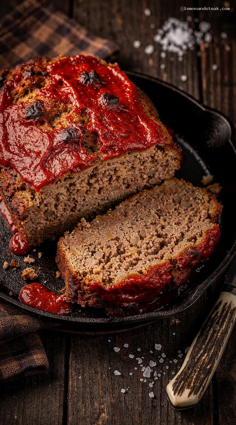 Homestyle Meatloaf with Savory Tomato Paste Glaze