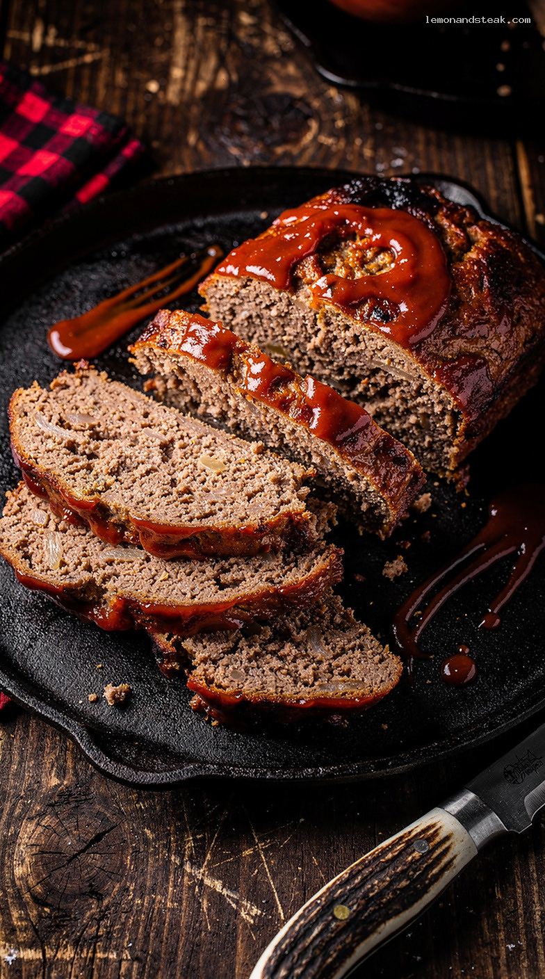 Homestyle Sweet Onion Meatloaf With Tomato Brown Sugar Glaze