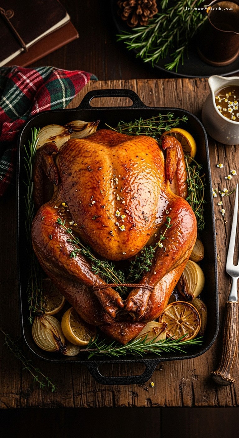 Honey Chamomile Roast Turkey with Soothing Tea-Inspired Warmth
