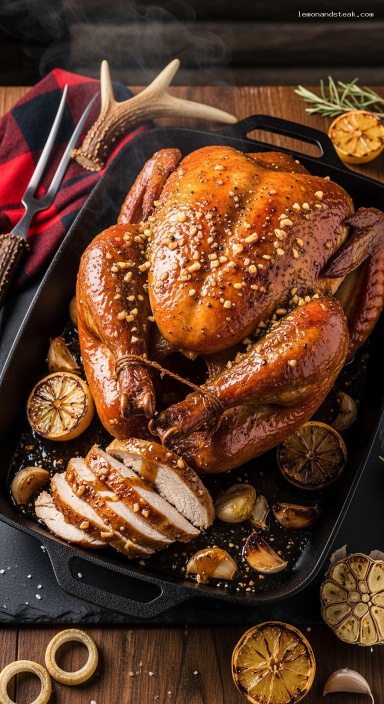 Honey Garlic Roast Turkey with Sticky Pan Glaze