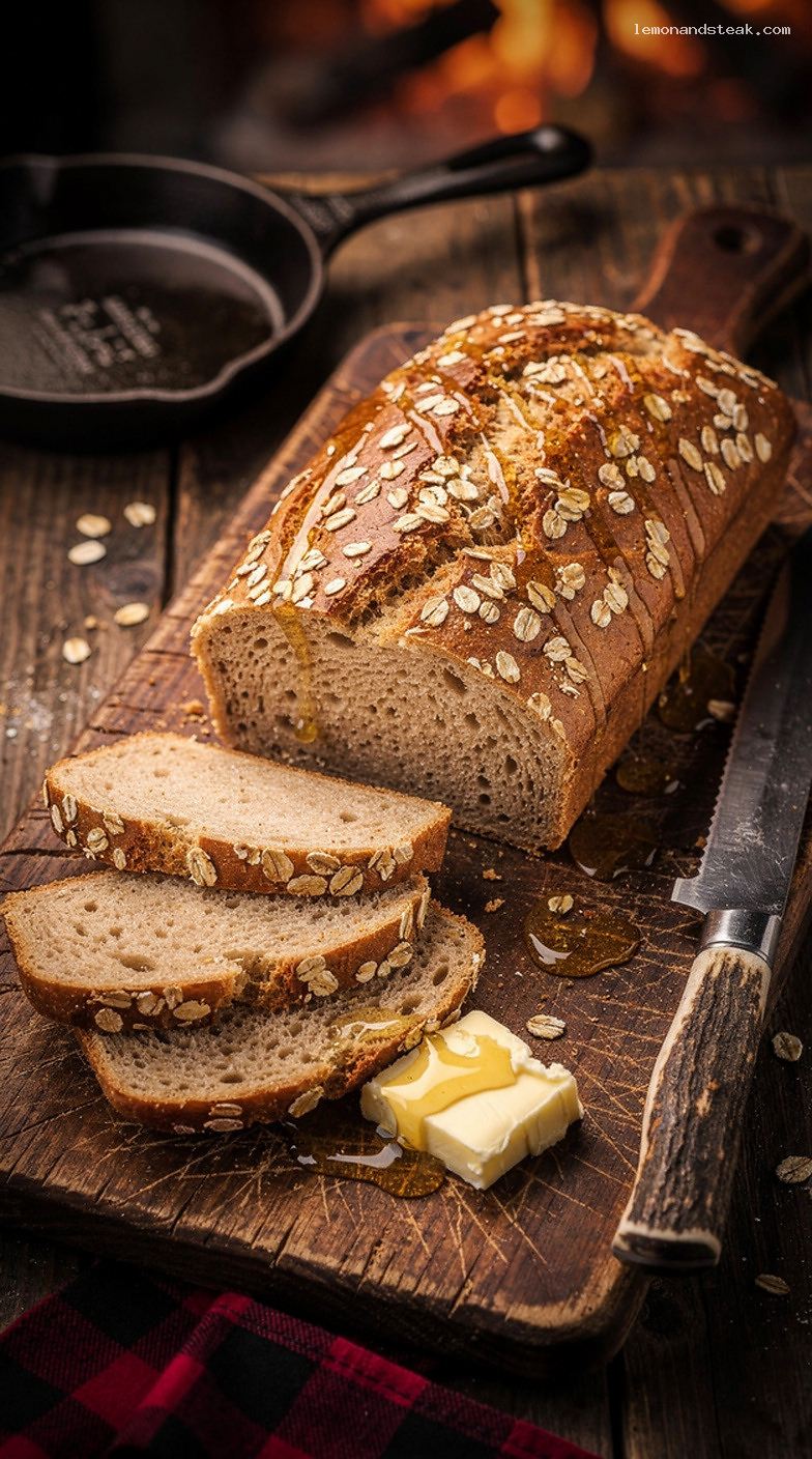 Honey Oat Whole Wheat Bread with Soft, Sweet Crumb