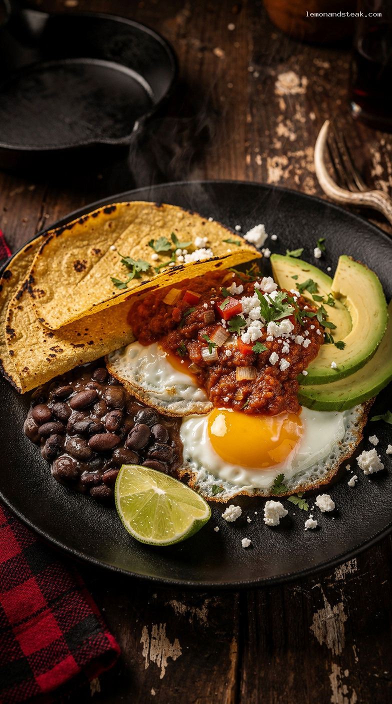 Huevos Rancheros With Fried Eggs and Tomato-Chili Sauce