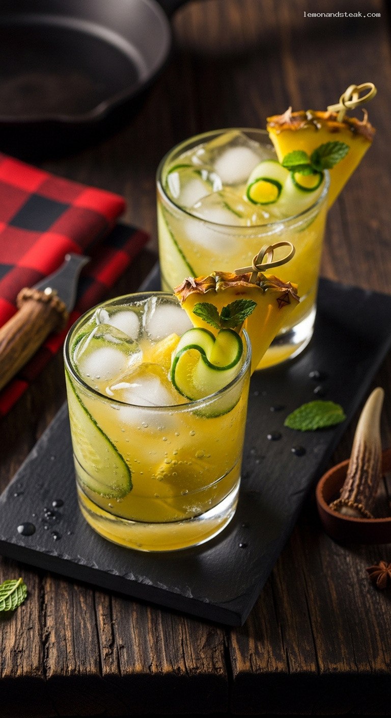 Hydrating Sparkling Pineapple Cucumber Spritz