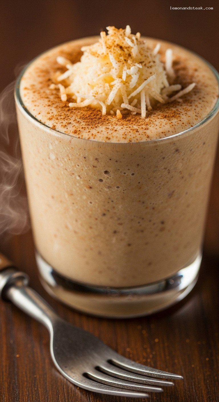 Iced Banana Coconut Chai Cooler – Closeup