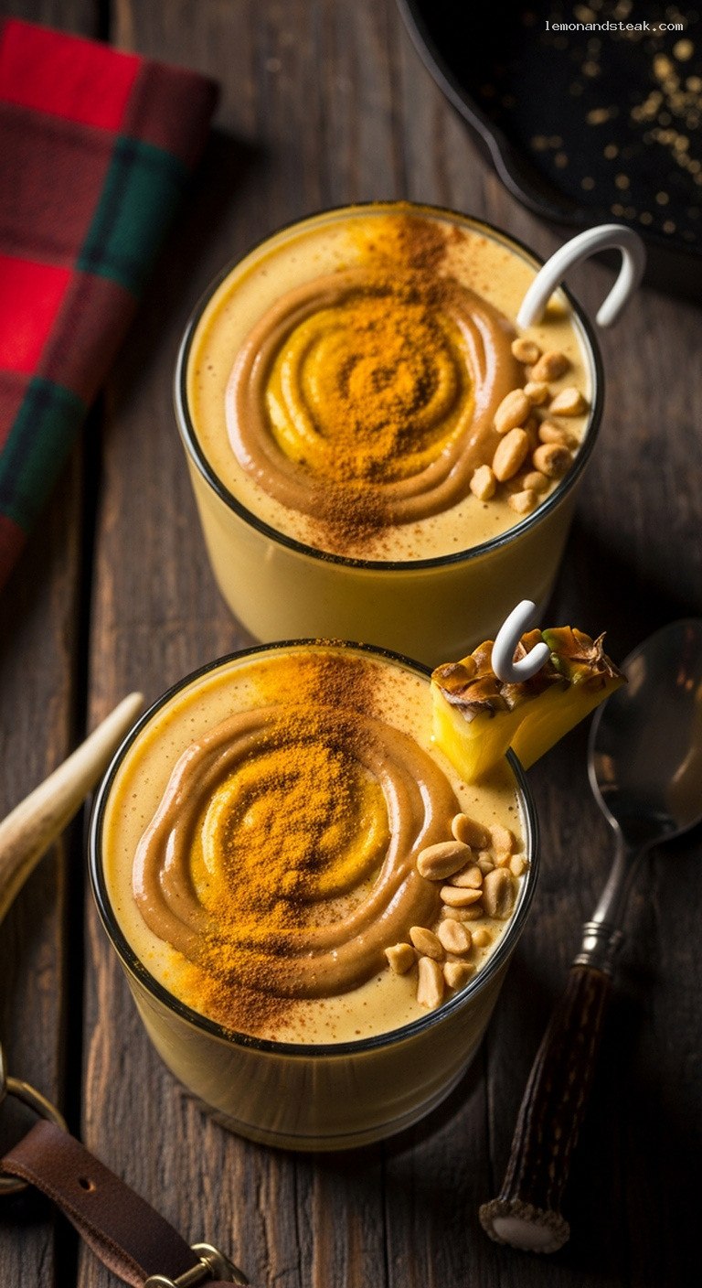 Immune-Boosting Peanut Butter Turmeric Pineapple Smoothie