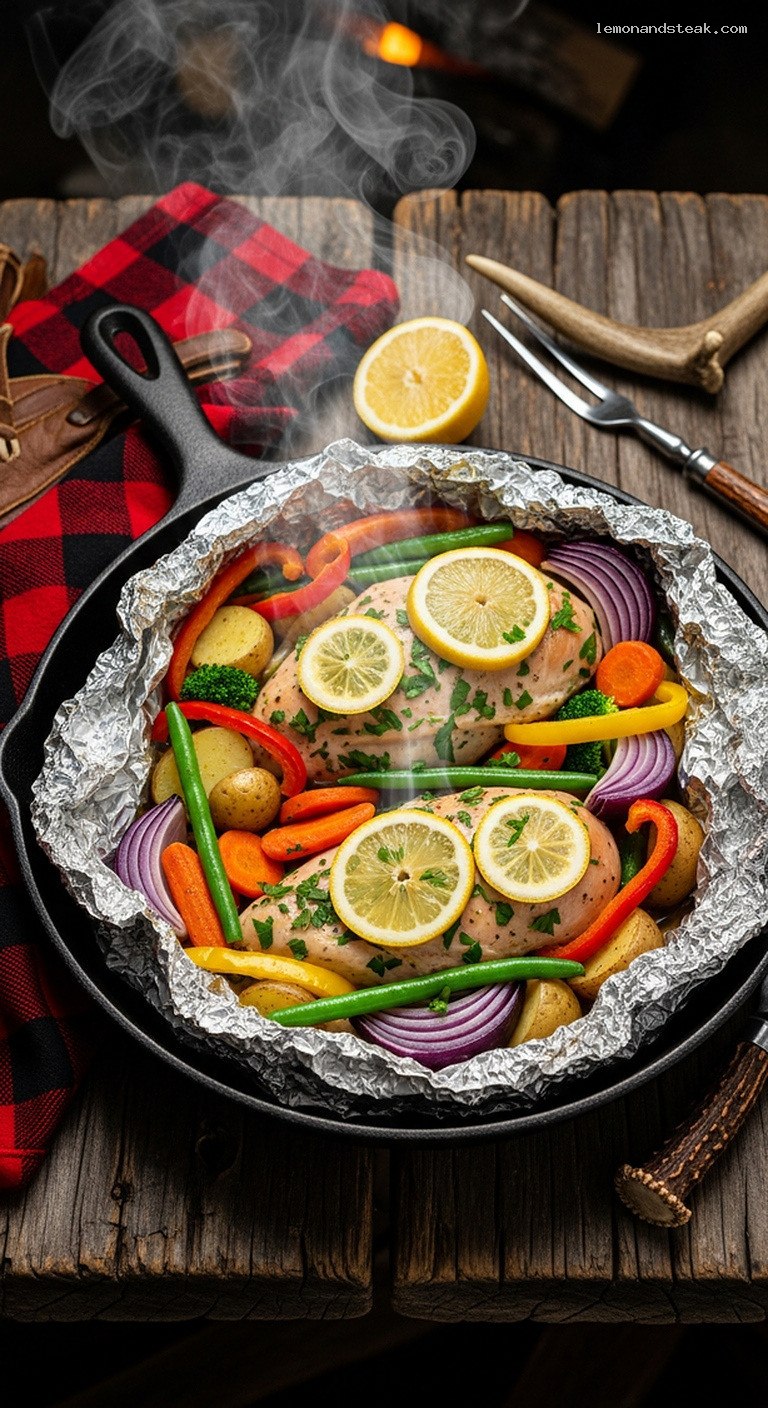Lemon Herb Chicken and Veggie Foil Packets