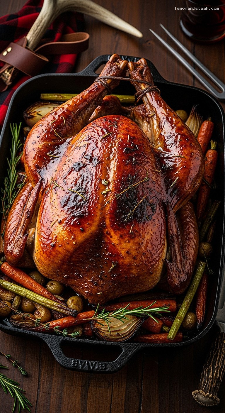 Low and Slow Maple-Bourbon Glazed Roast Turkey