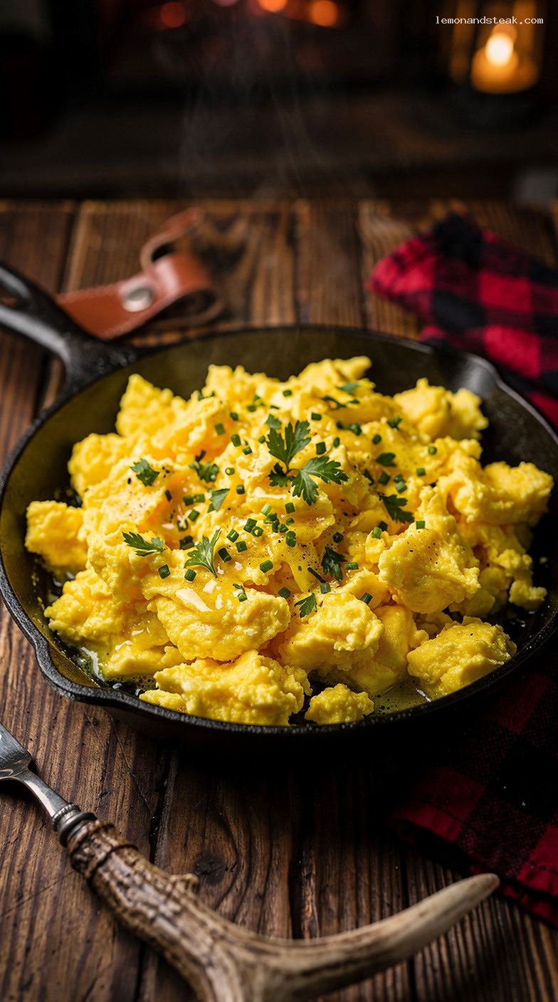 Low and Slow Soft Scrambled Eggs with Butter and Herbs