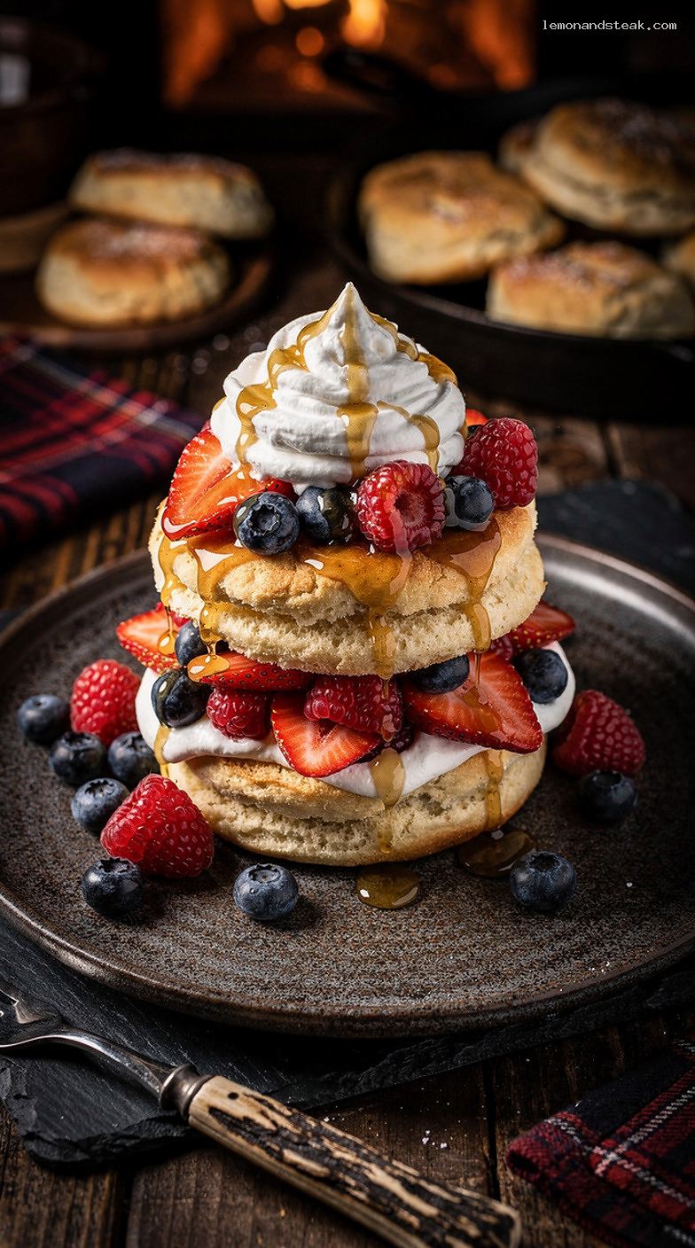 Maple Berry Shortcake With Sweet Biscuits and Maple Whipped Cream